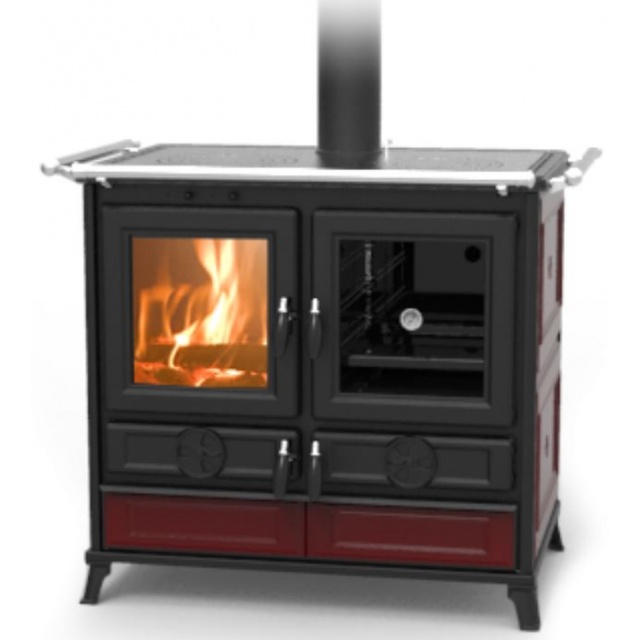 Masina de gatit pe lemne THERMOROSSI Viola Evo, dimensiuni 913X910X678 mm, culoare bordeaux