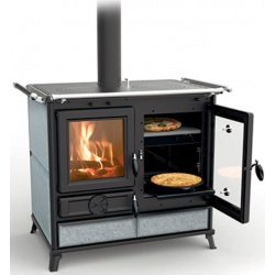 Masina de gatit pe lemne THERMOROSSI Margherita Evo Stone, dimensiuni 913X912X678 mm, culoare gri