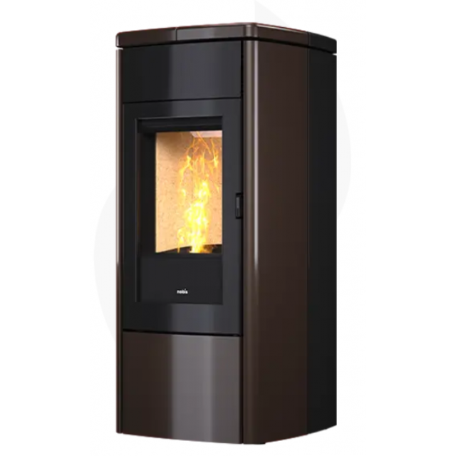 Soba pe peleti etansa NOBIS ZENITH A9, dimensiuni 53 x 54 x 113 cm, culoare bronz