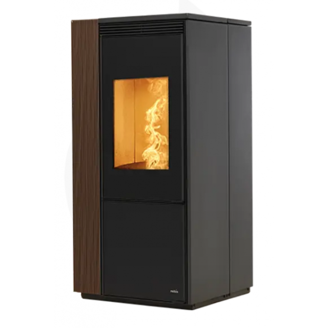 Soba etanșă pe peleți NOBIS STYLE A10, dimensiuni 56 x 112 x 50 cm, culoare negru-cupru