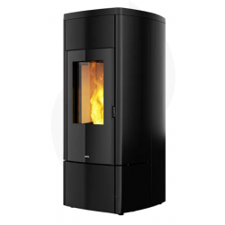 Sobă etanșă pe peleți NOBIS ZENITH A 11, dimensiuni 52 x 121 x 54 cm, culoare negru