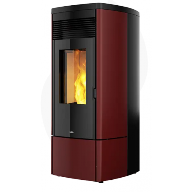 Sobă etanșă pe peleți NOBIS ZENITH PLUS A 11, dimensiuni 52 x 121 x 54 cm, culoare bordeaux