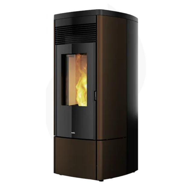 Sobă etanșă pe peleți NOBIS ZENITH PLUS A 13, dimensiuni 52 x 121 x 54 cm, culoare bronz