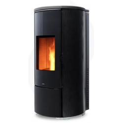 Termosoba pe peleti NOBIS SHAPE GLASS H10, dimensiuni 53 x 113 x 60 cm, culoare wenge