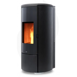 Termosoba pe peleti NOBIS SHAPE GLASS H12, dimensiuni 53 x 113 x 60 cm, culoare carbon