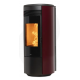 Termosoba pe peleti NOBIS SHAPE ROUND H14, dimensiuni 54 x 123 x 57 cm, culoare bordeaux