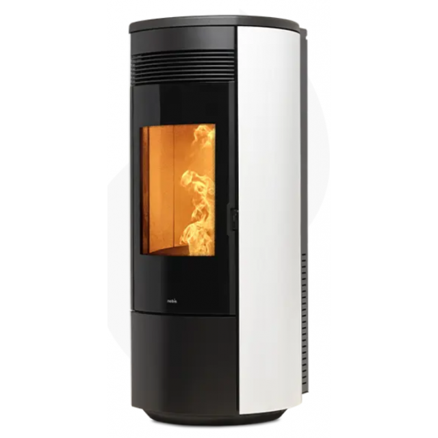 Termosoba pe peleti NOBIS SHAPE ROUND H17, dimensiuni 54 x 123 x 57 cm, culoare alb