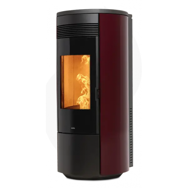 Termosoba pe peleti NOBIS SHAPE ROUND H17, dimensiuni 54 x 123 x 57 cm, culoare bordeaux
