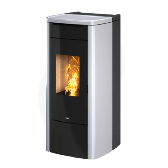 Termosoba pe peleti NOBIS SHAPE STEEL H17, dimensiuni 54 x 123 x 57 cm, culoare alb