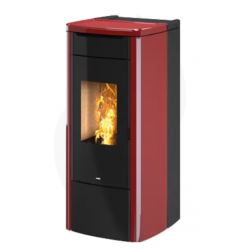 Termosoba pe peleti NOBIS SHAPE H17, dimensiuni 54 x 123 x 57 cm, culoare bordeaux