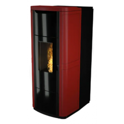 Termosoba pe peleti NOBIS SHAPE STEEL H25, dimensiuni 57 x 130 X 66 cm, culoare bordeaux