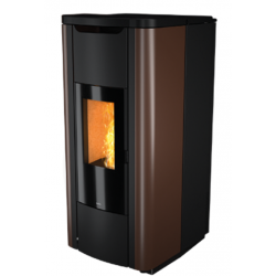 Termosoba pe peleti NOBIS SHAPE STEEL H25, dimensiuni 57 x 130 X 66 cm, culoare bronz