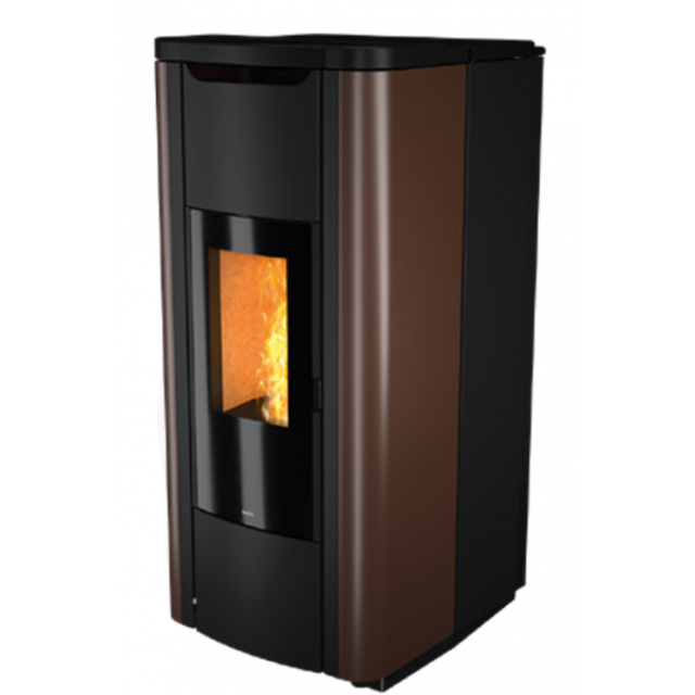 Termosoba pe peleti NOBIS SHAPE STEEL H25, dimensiuni 57 x 130 X 66 cm, culoare bronz