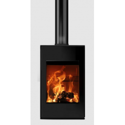 Soba pe lemne NOBIS FLAT 100 10, dimensiuni 52 x 79 x 45 cm, culoare negru