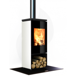 Soba pe lemne NOBIS FLAT 330 8, dimensiuni 48 x 120 x 45 cm, culoare alb