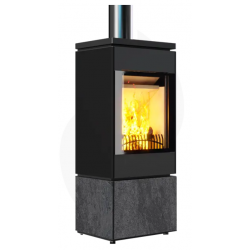 Soba pe lemne NOBIS FLAT 500 8, dimensiuni 48 x 120 x 45 cm, culoare negru