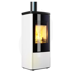 Soba pe lemne NOBIS ZENITH 600 8, dimensiuni 53 x 120 x 48 cm, culoare alb