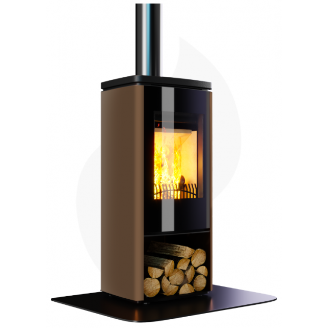 Soba pe lemne NOBIS ZENITH 660 10, dimensiuni 53 x 120 x 48 cm, culoare bronz