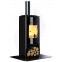 Soba pe lemne NOBIS ZENITH 880 10, dimensiuni 53 x 120 x 48 cm, culoare negru