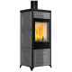 Soba pe lemne NOBIS CLASSIC 200 10, dimensiuni 51 x 125 x 47 cm, culoare gri