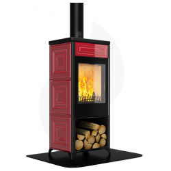 Soba pe lemne NOBIS CLASSIC 220 10, dimensiuni 51 x 125 x 47 cm, culoare bordeaux