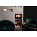 Semineu KLOVER STARBOX 750, dimensiuni 70 x 45 x 54 cm, culoare negru