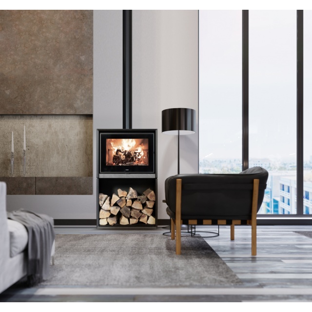 Soba KLOVER VENUS, dimensiuni 72 x 46 x 115 cm, culoare negru