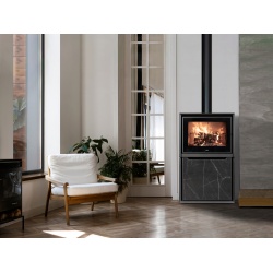 Soba KLOVER VENUS, dimensiuni 72 x 46 x 115 cm, culoare negru