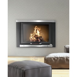 Semineu pe lemne KLOVER Fireplace TKR 35, dimensiuni 87 x 60 cm, culoare negru