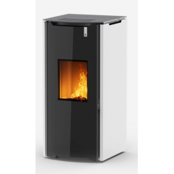 Soba pe peleti cu autocuratare GIROLAMI FLOW 9, greutate 130 kg, culoare alb