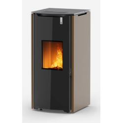 Soba pe peleti cu autocuratare GIROLAMI FLOW 9, greutate 130 kg, culoare bronz