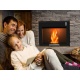 Termosemineu hibrid pe lemne / peleti cu bobina GIROLAMI TC BIO EVO 70, greutate 340-360 kg, cu rezervor pe spate