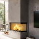 Monobloc pe lemne GIROLAMI FRAME 120, greutate 250 kg, model cu convectie naturala, sticla laterala pe partea dreapta