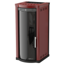 Soba pe lemne MORETTI DESIGN ELEGANCE, greutate 80 kg, puterea nominală 13,0 kW, culoare bordeaux