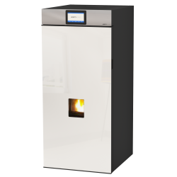 Cazan cu tehnologie aqua MORETTI DESIGN TECNIKA FOR HOME 16, putere 16 kw, culoare alb