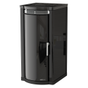 Soba cu tehnologie aqua MORETTI DESIGN TOP GLASS 24, putere 24 kw, culoare negru