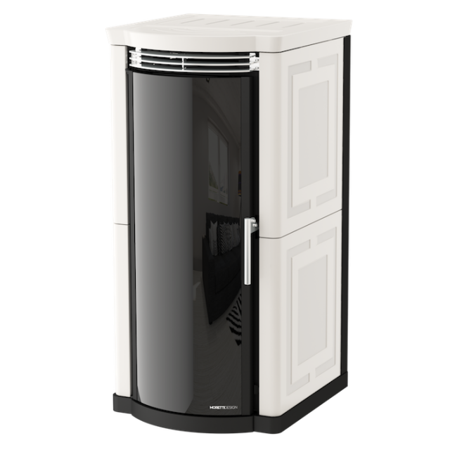Soba cu tehnologie aqua MORETTI DESIGN TOP ALL STYLE 34, putere 34 kw, culoare alb