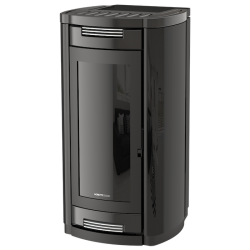 Soba cu tehnologie aqua MORETTI DESIGN PRESTIGE GLASS 32, putere 32 kw, culoare negru