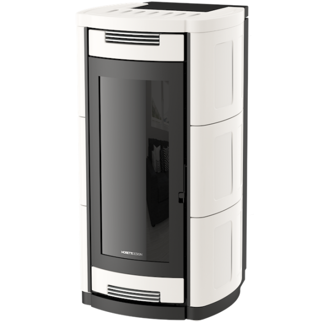 Soba cu tehnologie aqua MORETTI DESIGN PRESTIGE ALL STYLE, putere 32 kw, culoare alb