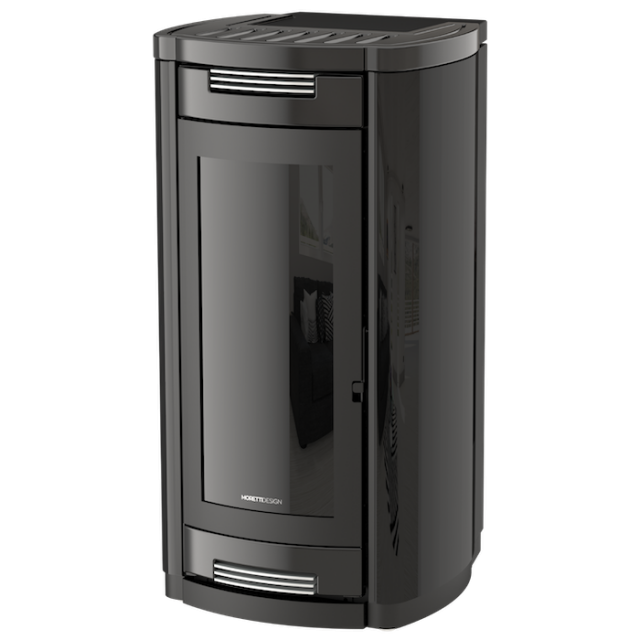 Soba cu tehnologie aqua MORETTI DESIGN PRESTIGE STYLE 32, putere 32 kw, culoare negru