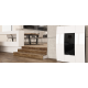 Soba cu tehnologie aqua MORETTI DESIGN COMPACT GLASS 24, putere 24 kw, culoare negru