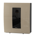 Soba cu tehnologie aqua MORETTI DESIGN COMPACT GLASS 19, putere 19 kw, culoare bej