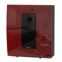 Soba cu tehnologie aqua MORETTI DESIGN COMPACT GLASS 12, putere 12 kw, culoare bordeaux