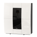 Soba cu tehnologie aqua MORETTI DESIGN COMPACT GLASS 10, putere 10 kw, culoare alb