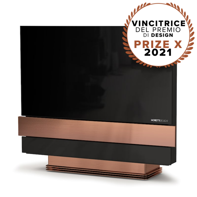 Soba hibrid MORETTI DESIGN COMPACT VISION 12, putere 12 kw, culoare bronz