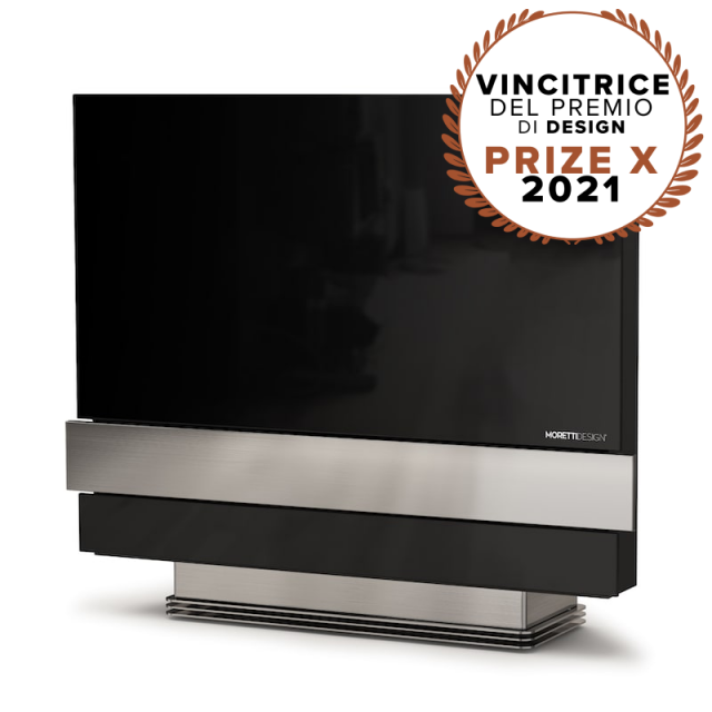 Soba hibrid MORETTI DESIGN COMPACT VISION 12, putere 12 kw, culoare inox