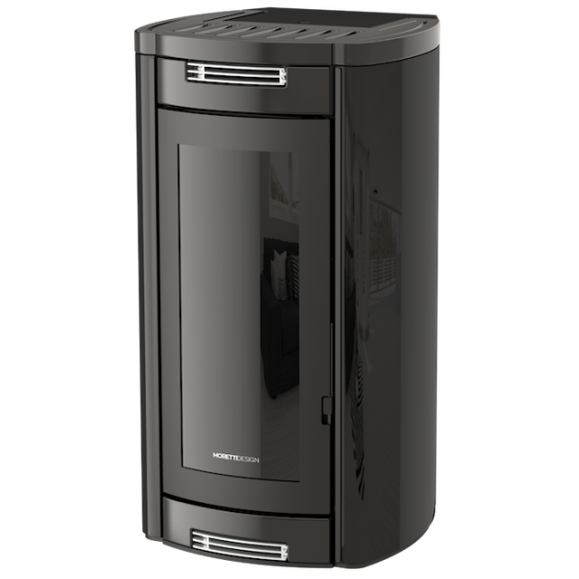 Soba tehnologie aqua MORETTI DESIGN ALADINO STYLE 24, putere 24 kw, culoare negru