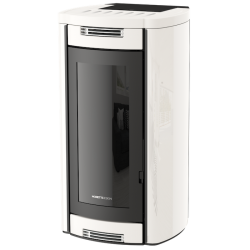 Soba pe peleti tehnologie air MORETTI DESIGN ALADINO STYLE 12, putere 12 kw, culoare alb
