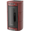 Soba pe peleti tehnologie HYBRID MORETTI DESIGN ALADINO ALL STYLE 12, putere 12 kw, culoare bordeaux
