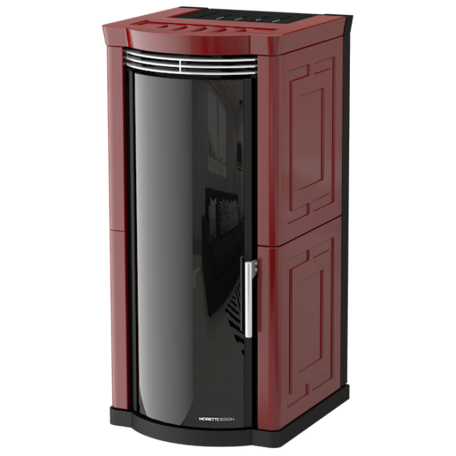 Soba tehnologie aqua MORETTI DESIGN ELEGANCE ALL STYLE 24, putere 24 kw, culoare bordeaux